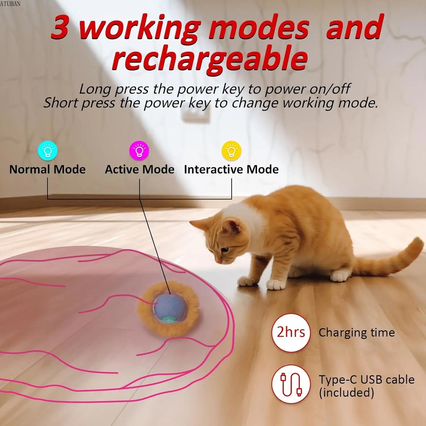 Water moving ball Cat Toy